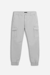 PANTALONE CARGO BASIC GRIGIO CHIARO